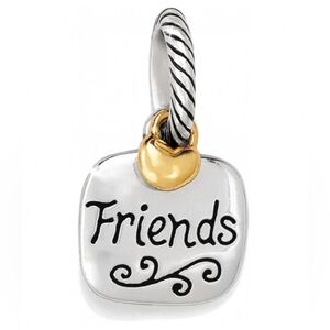 Brighton Friends Forever Charm in silver and gold two-tone finish